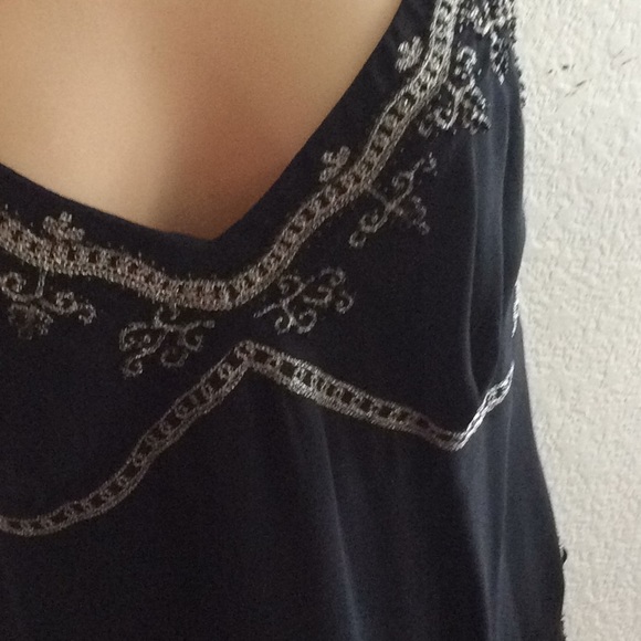 Ann Taylor blouse size M silk black - Picture 2 of 4